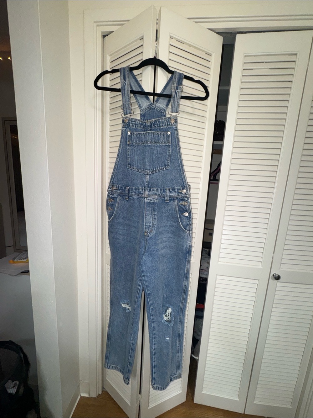 Relaxed Fit Blue Denim Women’s Overalls